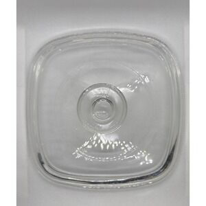 Pyrex Corning Ware A-7-C Square Replacement Lid Only Clear Glass 7 Inch No Chips